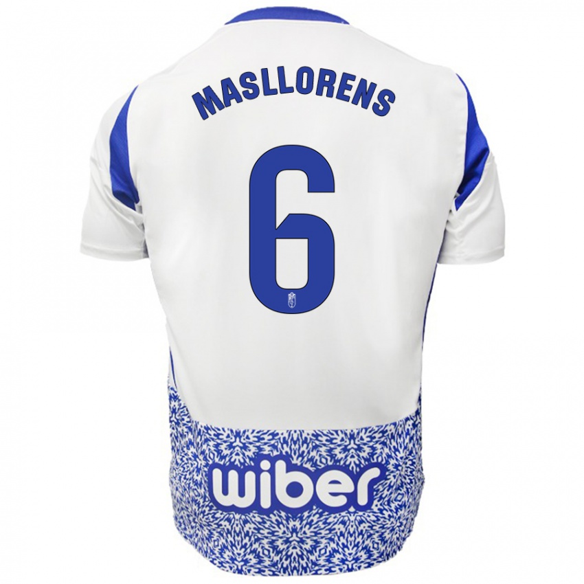 Niño Camiseta José Masllorens #6 Blanco Azul 2ª Equipación 2024/25 La Camisa Argentina