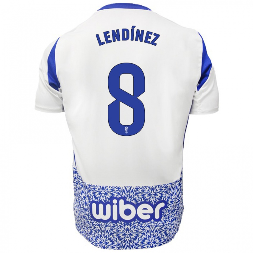 Niño Camiseta Juanma Lendínez #8 Blanco Azul 2ª Equipación 2024/25 La Camisa Argentina