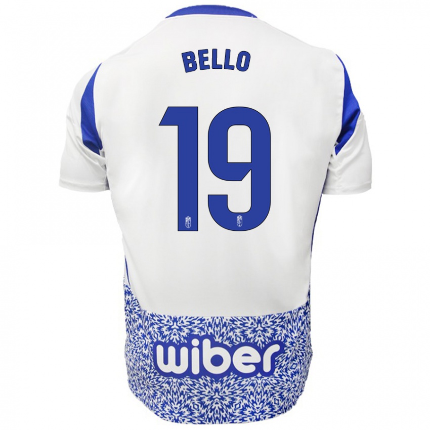 Niño Camiseta Eghosa Augustine Bello #19 Blanco Azul 2ª Equipación 2024/25 La Camisa Argentina