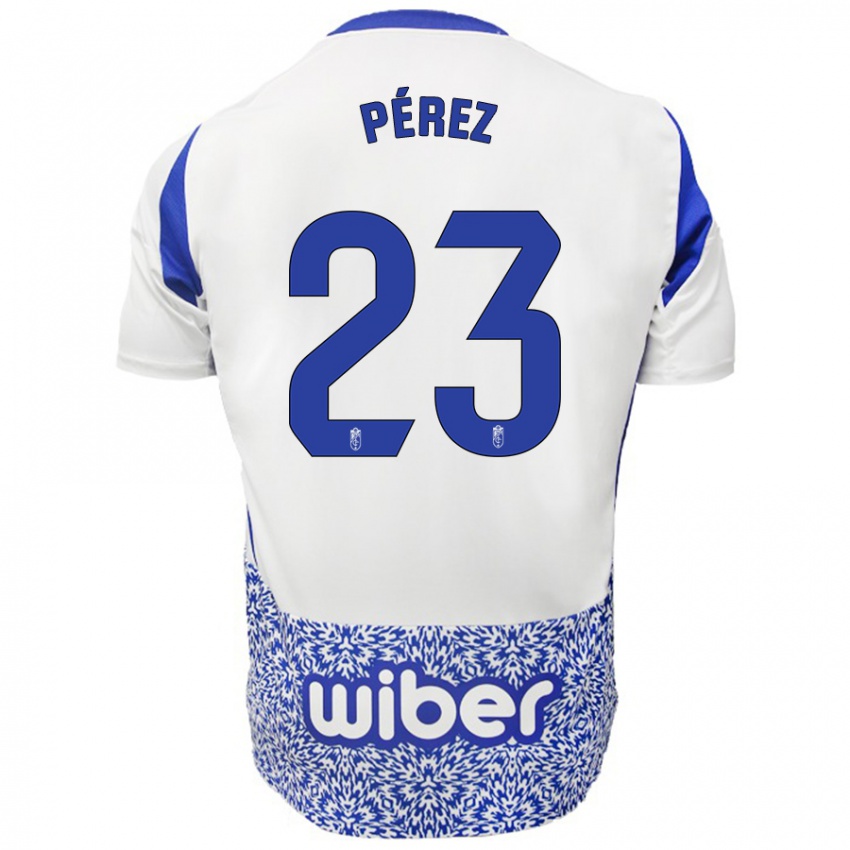 Niño Camiseta Lucas Pérez #23 Blanco Azul 2ª Equipación 2024/25 La Camisa Argentina