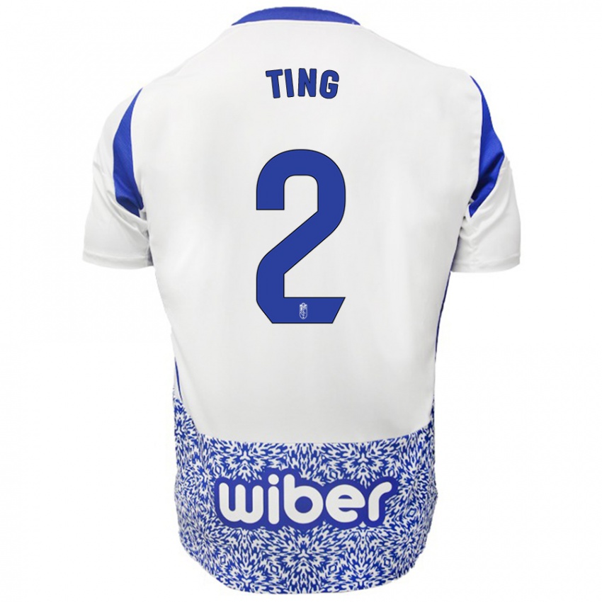 Niño Camiseta Xie Ting #2 Blanco Azul 2ª Equipación 2024/25 La Camisa Argentina