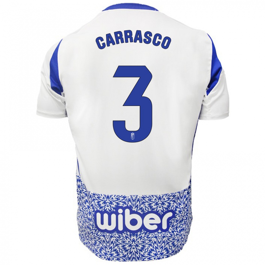 Niño Camiseta Marta Carrasco #3 Blanco Azul 2ª Equipación 2024/25 La Camisa Argentina