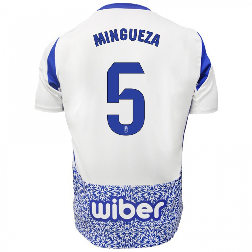 Niño Camiseta Ariadna Mingueza #5 Blanco Azul 2ª Equipación 2024/25 La Camisa Argentina