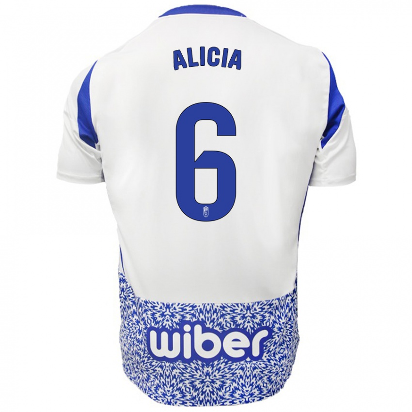 Niño Camiseta Alicia #6 Blanco Azul 2ª Equipación 2024/25 La Camisa Argentina