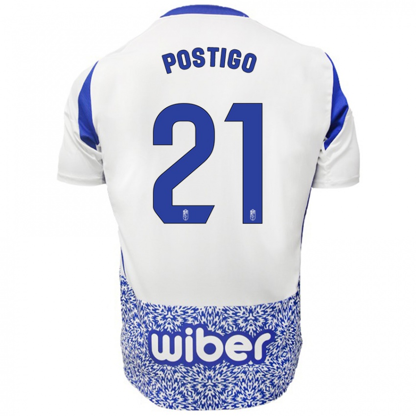 Niño Camiseta Postigo #21 Blanco Azul 2ª Equipación 2024/25 La Camisa Argentina