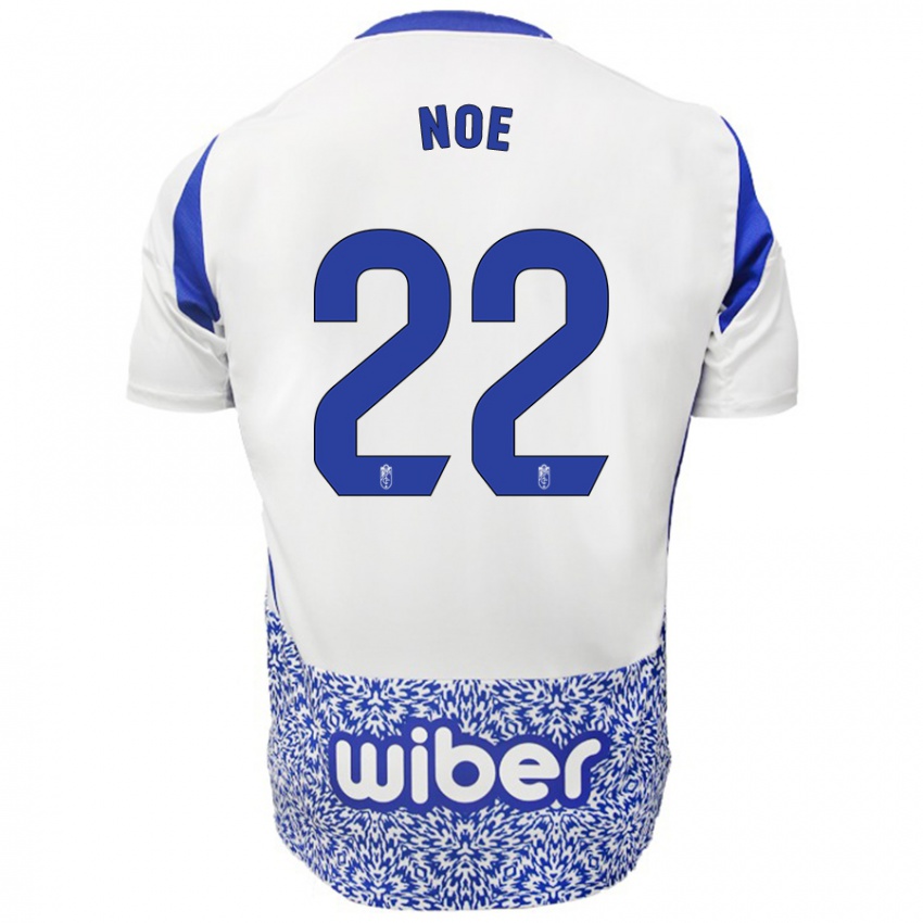 Niño Camiseta Noe #22 Blanco Azul 2ª Equipación 2024/25 La Camisa Argentina