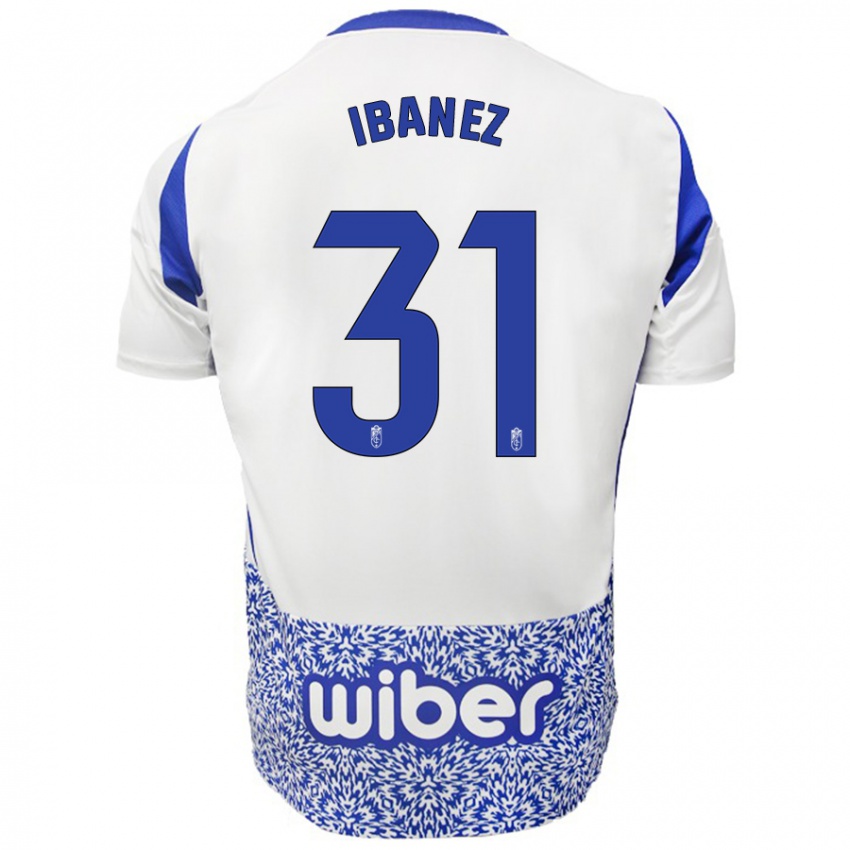 Niño Camiseta Alba Ibáñez #31 Blanco Azul 2ª Equipación 2024/25 La Camisa Argentina