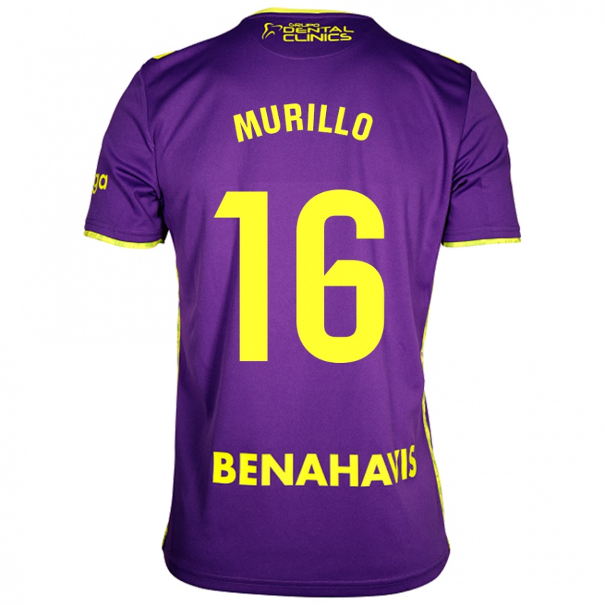 Niño Camiseta Diego Murillo #16 Púrpura Amarillo 2ª Equipación 2024/25 La Camisa Argentina