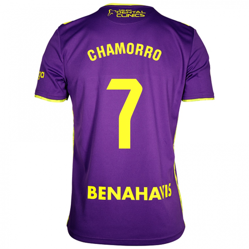 Niño Camiseta Alexis Chamorro #7 Púrpura Amarillo 2ª Equipación 2024/25 La Camisa Argentina