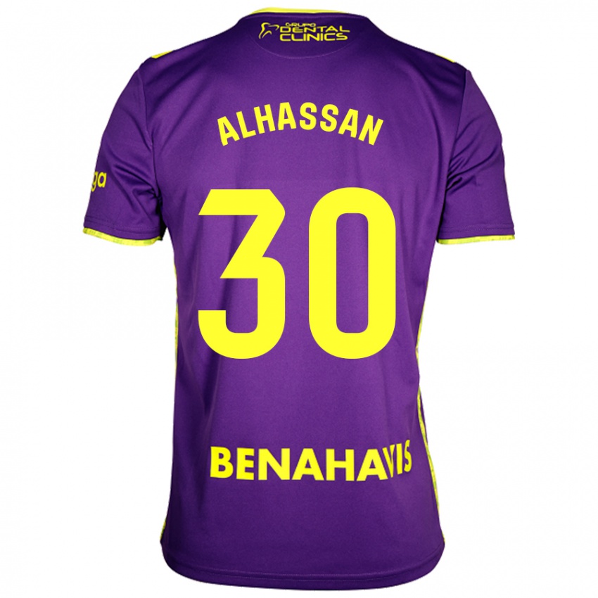 Niño Camiseta Mubarak Alhassan #30 Púrpura Amarillo 2ª Equipación 2024/25 La Camisa Argentina