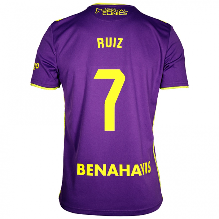 Niño Camiseta María Ruiz #7 Púrpura Amarillo 2ª Equipación 2024/25 La Camisa Argentina