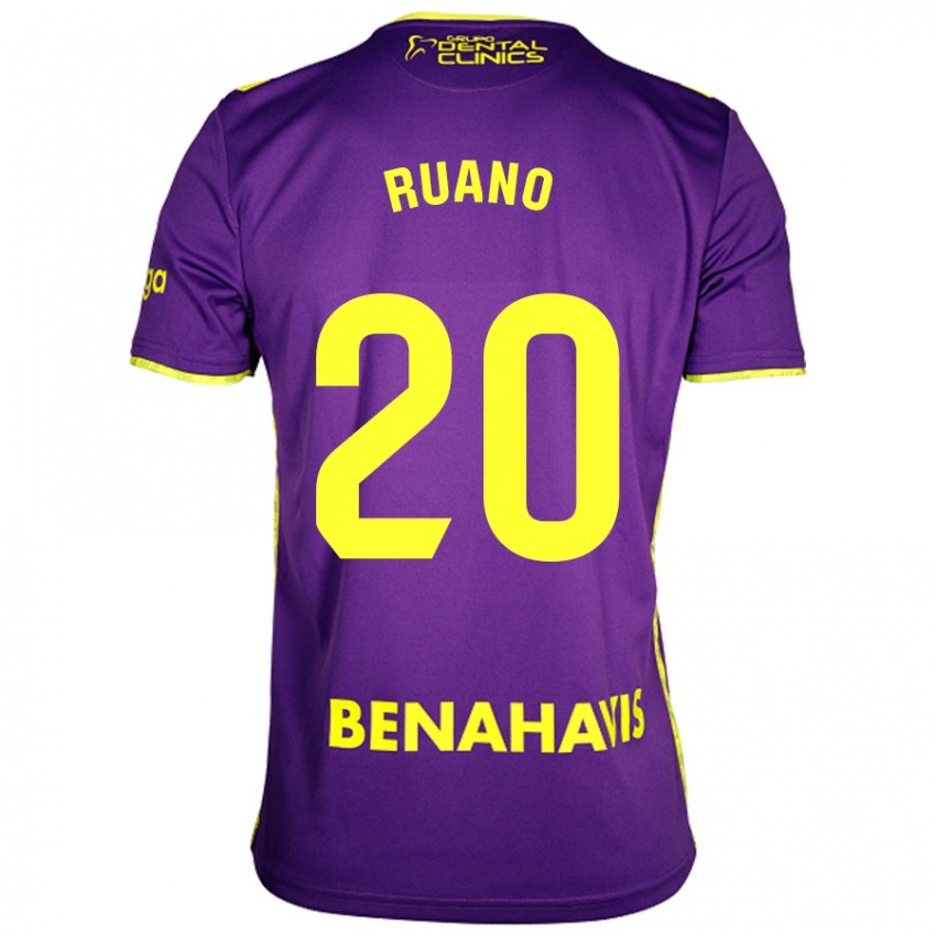 Niño Camiseta Celia Ruano #20 Púrpura Amarillo 2ª Equipación 2024/25 La Camisa Argentina