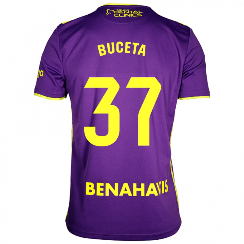 Niño Camiseta Ana Buceta #37 Púrpura Amarillo 2ª Equipación 2024/25 La Camisa Argentina