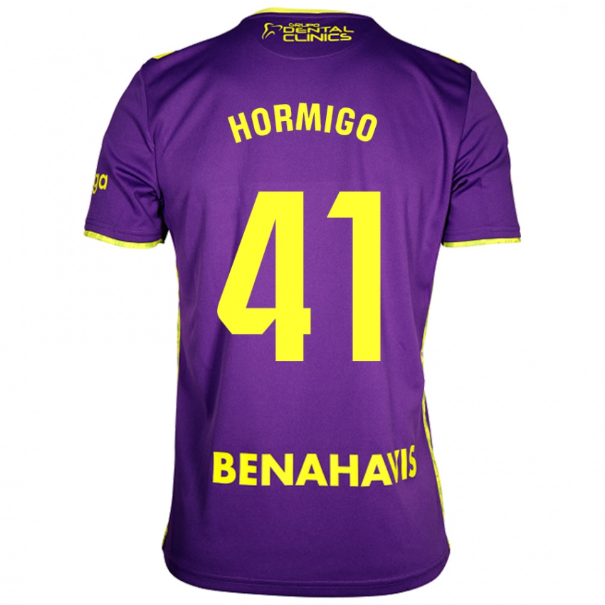 Niño Camiseta Cintia Hormigo #41 Púrpura Amarillo 2ª Equipación 2024/25 La Camisa Argentina