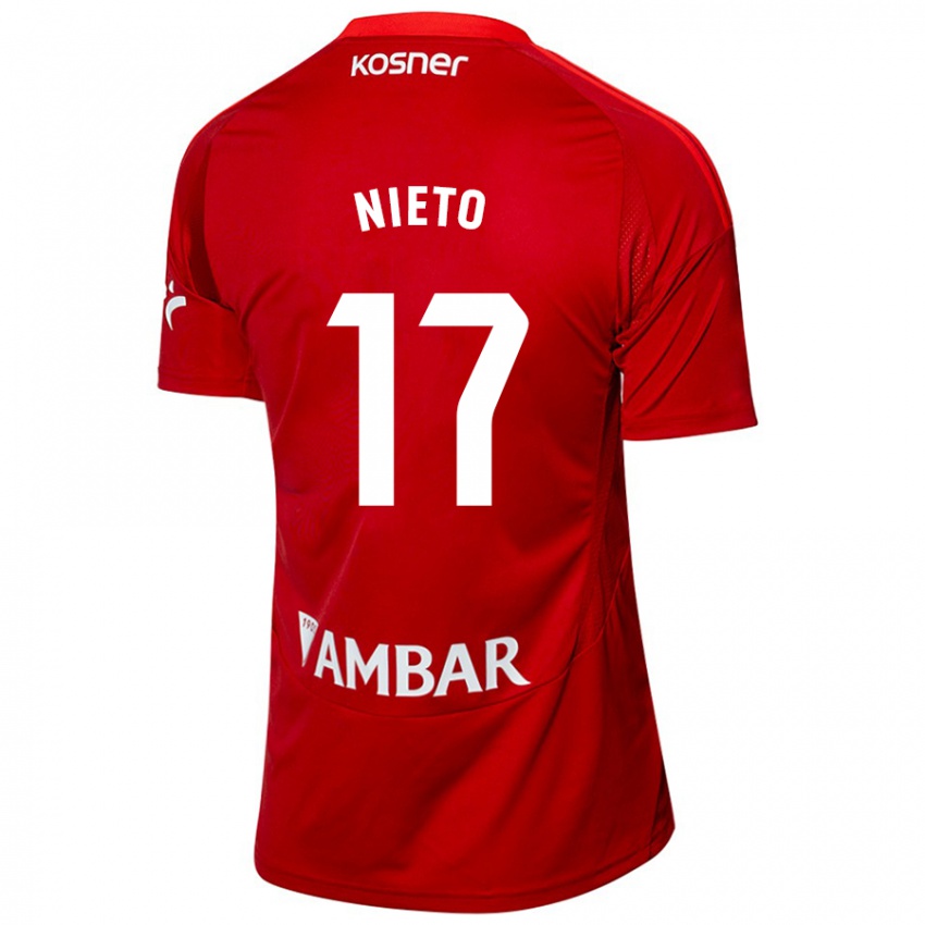 Niño Camiseta Carlos Nieto #17 Blanco Azul 2ª Equipación 2024/25 La Camisa Argentina