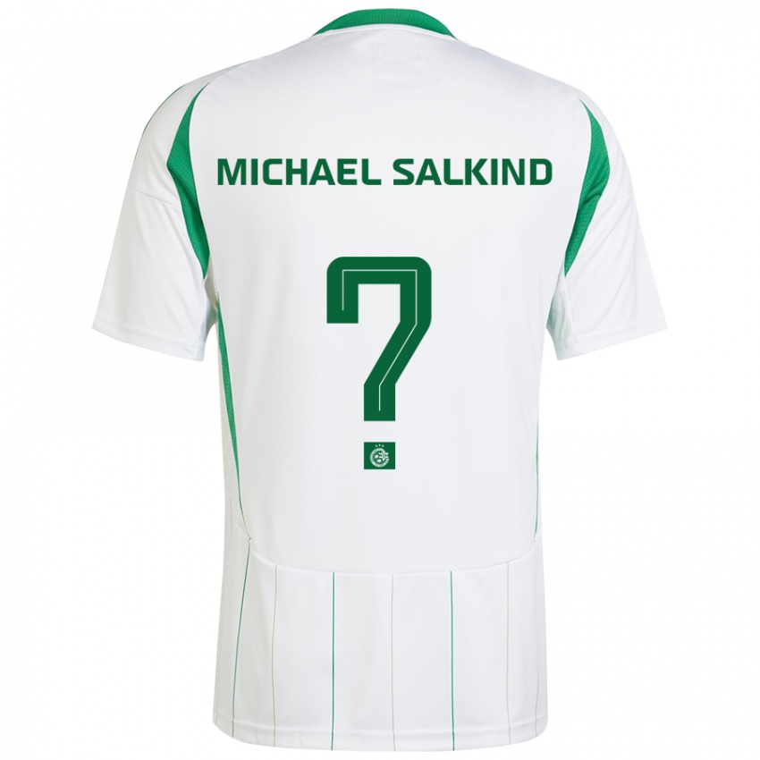 Niño Camiseta Liav Michael Salkind #0 Blanco Verde 2ª Equipación 2024/25 La Camisa Argentina