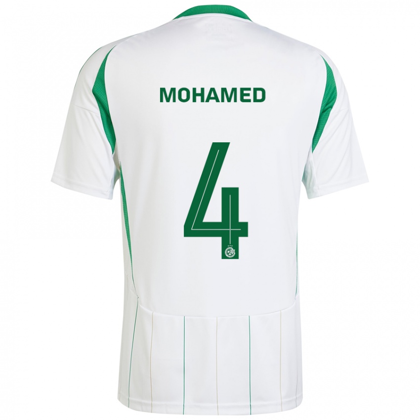 Niño Camiseta Ali Mohamed #4 Blanco Verde 2ª Equipación 2024/25 La Camisa Argentina