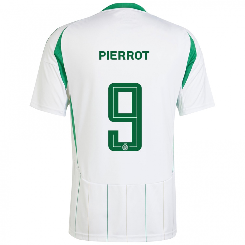 Niño Camiseta Frantzdy Pierrot #9 Blanco Verde 2ª Equipación 2024/25 La Camisa Argentina