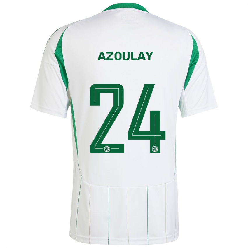 Niño Camiseta Ethane Azoulay #24 Blanco Verde 2ª Equipación 2024/25 La Camisa Argentina