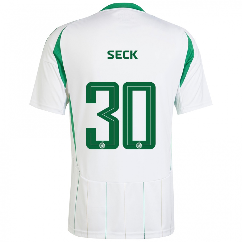 Niño Camiseta Abdoulaye Seck #30 Blanco Verde 2ª Equipación 2024/25 La Camisa Argentina