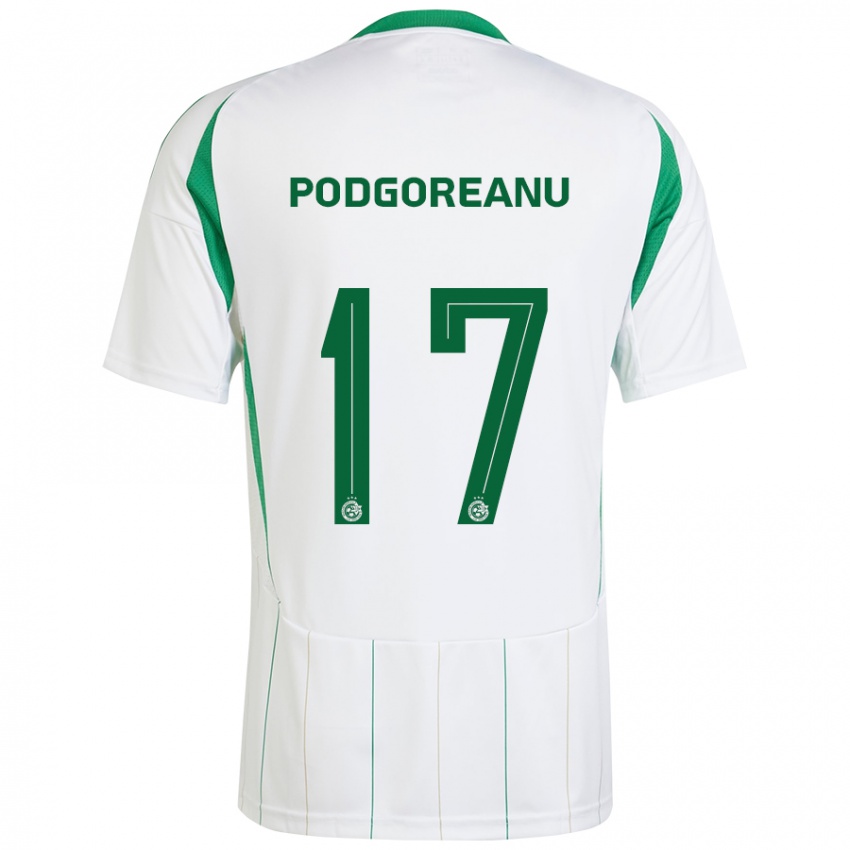 Niño Camiseta Suf Podgoreanu #17 Blanco Verde 2ª Equipación 2024/25 La Camisa Argentina