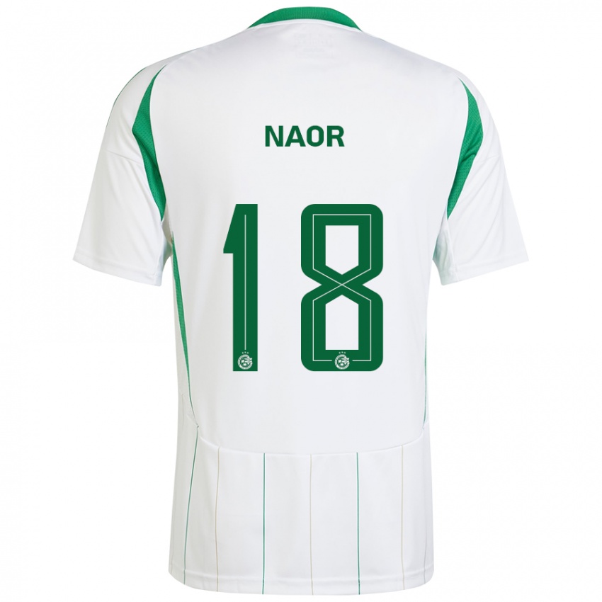 Niño Camiseta Goni Naor #18 Blanco Verde 2ª Equipación 2024/25 La Camisa Argentina