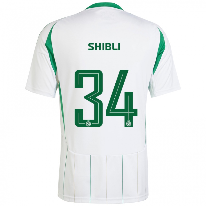 Niño Camiseta Hamza Shibli #34 Blanco Verde 2ª Equipación 2024/25 La Camisa Argentina