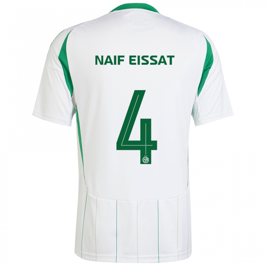 Niño Camiseta Lisav Naif Eissat #4 Blanco Verde 2ª Equipación 2024/25 La Camisa Argentina