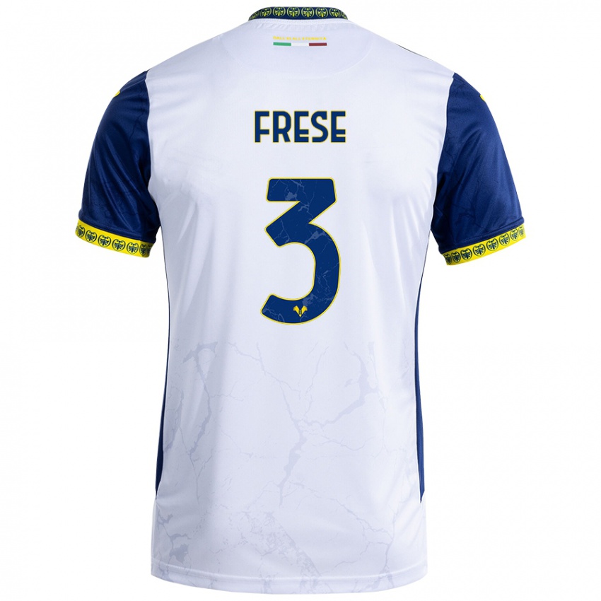 Niño Camiseta Martin Frese #3 Blanco Azul 2ª Equipación 2024/25 La Camisa Argentina