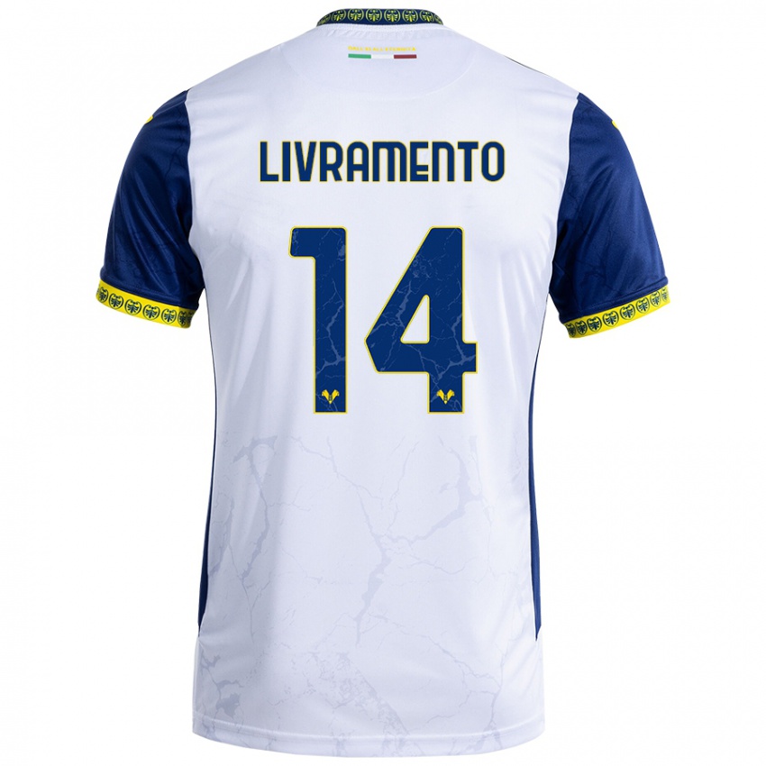 Niño Camiseta Dailon Rocha Livramento #14 Blanco Azul 2ª Equipación 2024/25 La Camisa Argentina