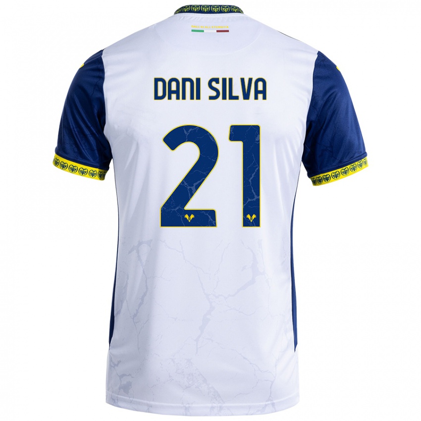 Niño Camiseta Dani Silva #21 Blanco Azul 2ª Equipación 2024/25 La Camisa Argentina