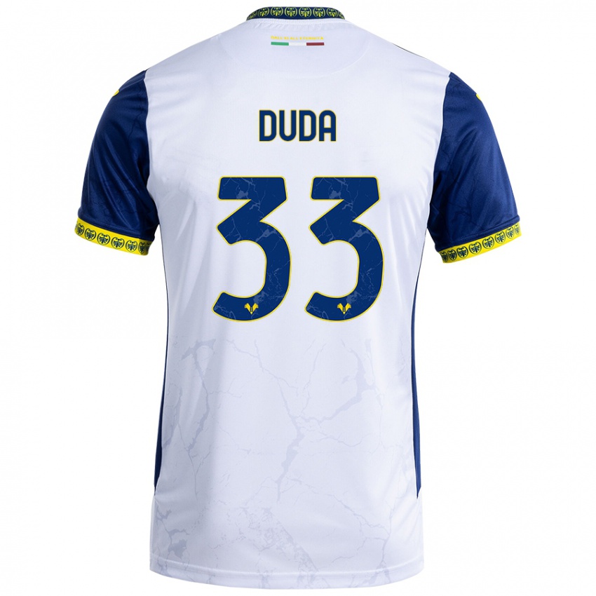 Niño Camiseta Ondrej Duda #33 Blanco Azul 2ª Equipación 2024/25 La Camisa Argentina