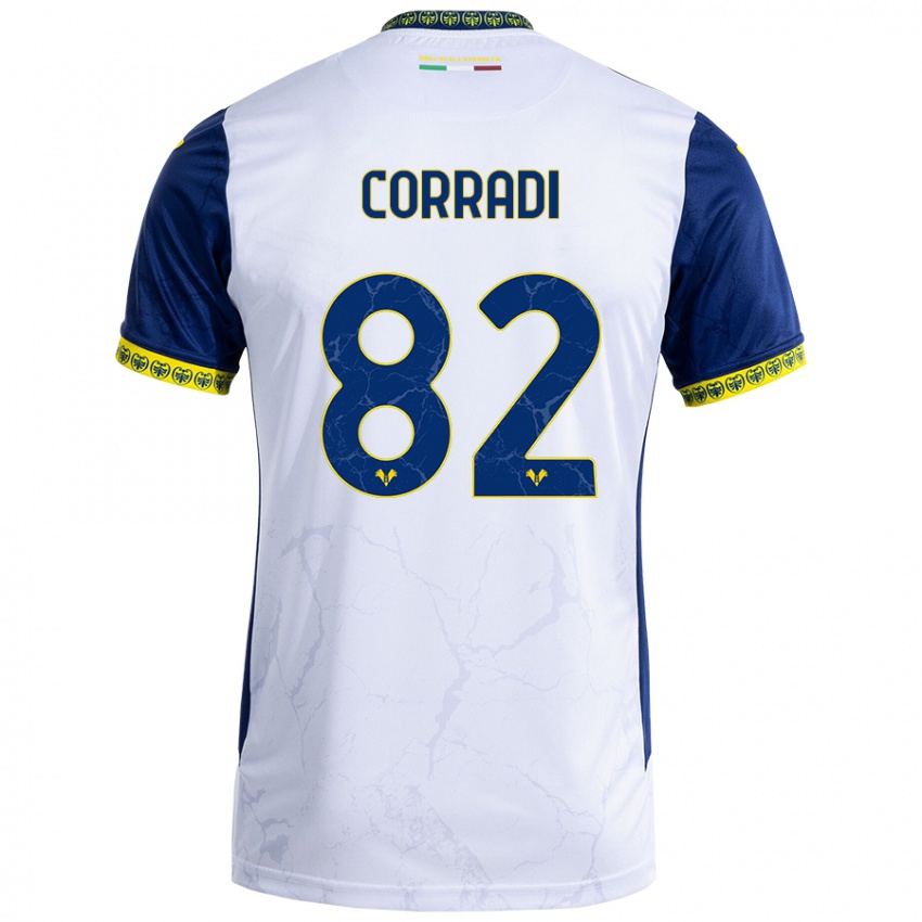 Niño Camiseta Christian Corradi #82 Blanco Azul 2ª Equipación 2024/25 La Camisa Argentina