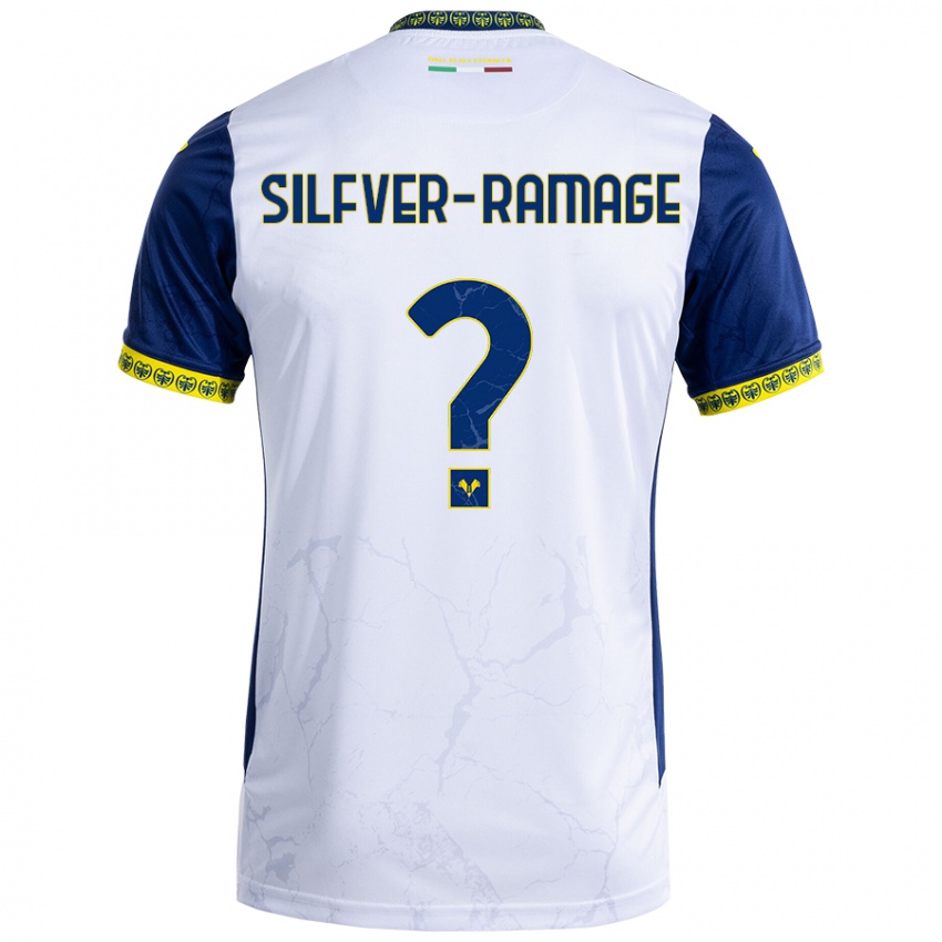 Niño Camiseta William Silfver-Ramage #0 Blanco Azul 2ª Equipación 2024/25 La Camisa Argentina