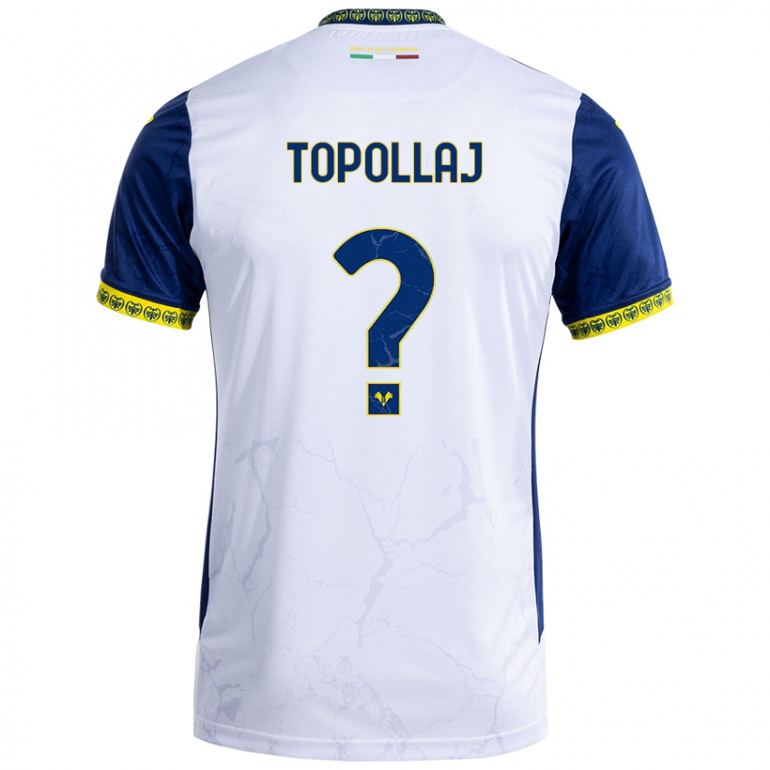 Niño Camiseta Mark Topollaj #0 Blanco Azul 2ª Equipación 2024/25 La Camisa Argentina