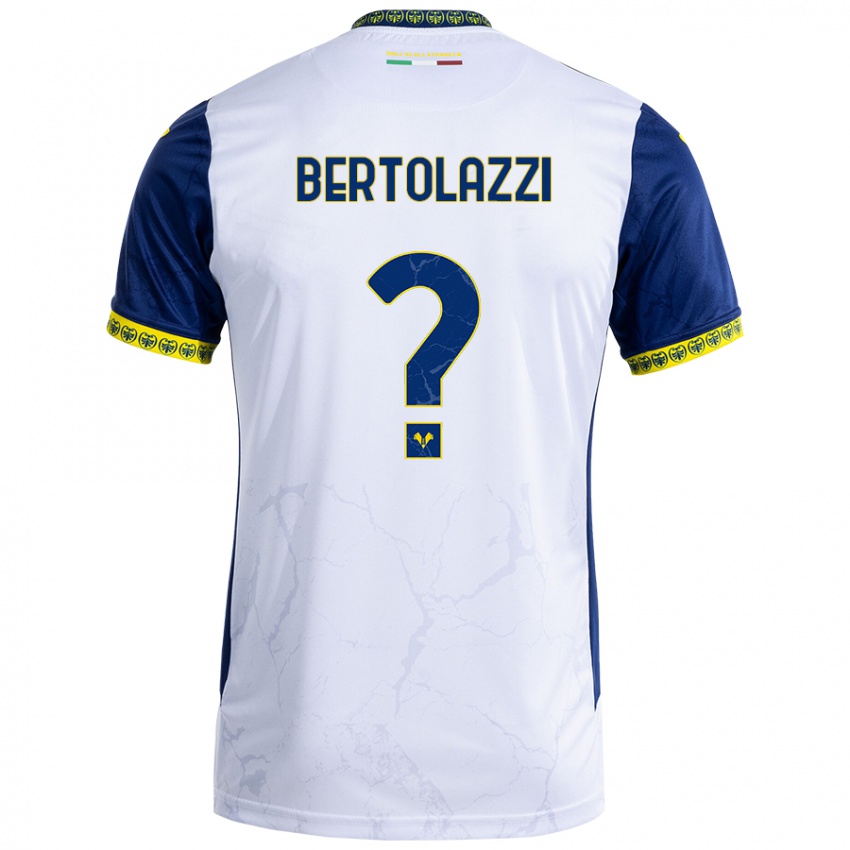 Niño Camiseta Giovanni Bertolazzi #0 Blanco Azul 2ª Equipación 2024/25 La Camisa Argentina