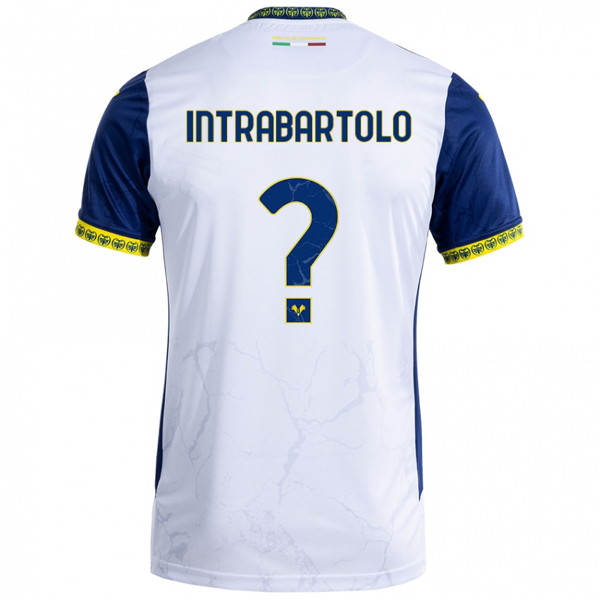 Niño Camiseta Denis Intrabartolo #0 Blanco Azul 2ª Equipación 2024/25 La Camisa Argentina