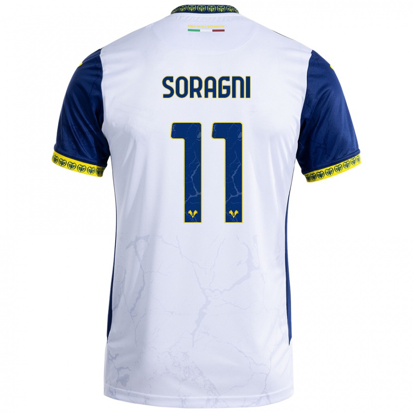 Niño Camiseta Alberto Soragni #11 Blanco Azul 2ª Equipación 2024/25 La Camisa Argentina