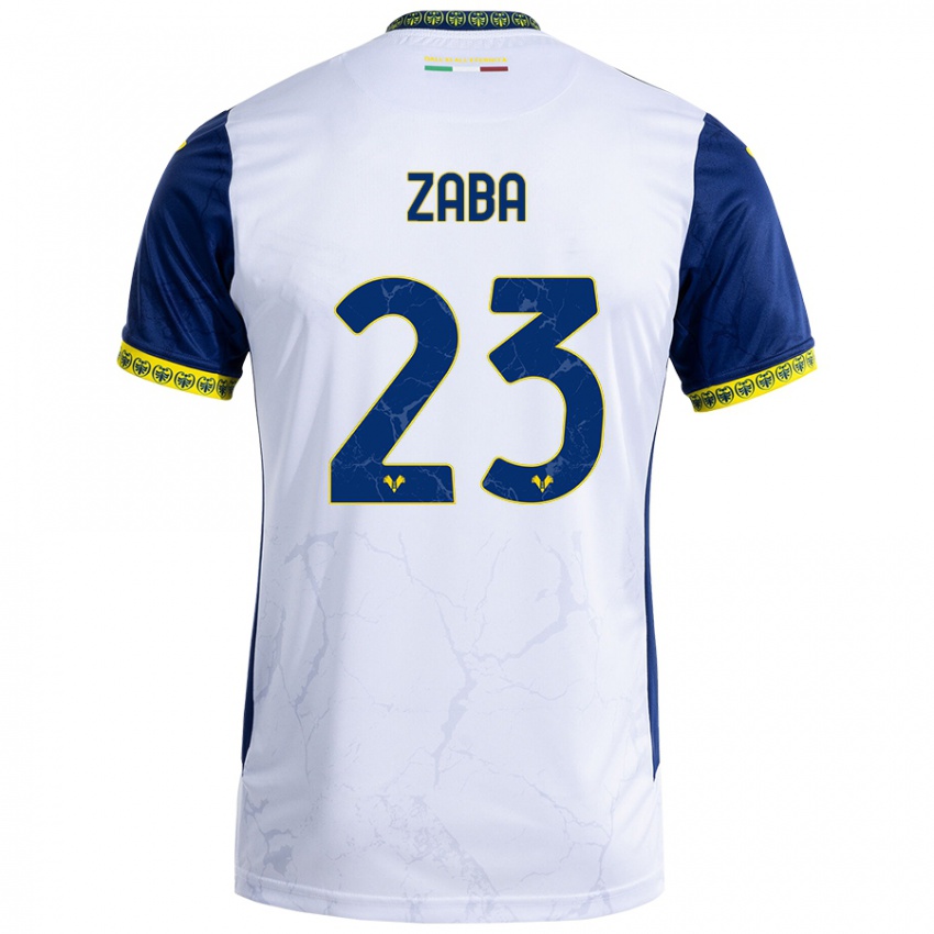 Niño Camiseta Nelson Zaba #23 Blanco Azul 2ª Equipación 2024/25 La Camisa Argentina