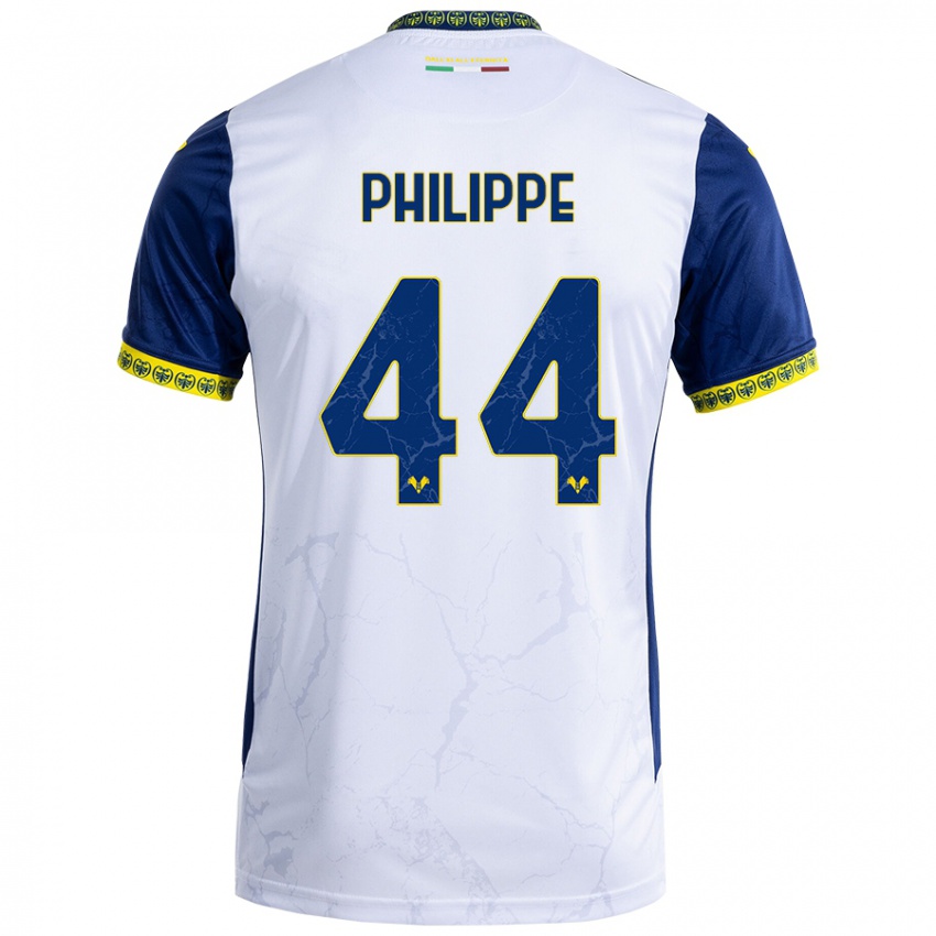 Niño Camiseta Mathis Philippe #44 Blanco Azul 2ª Equipación 2024/25 La Camisa Argentina