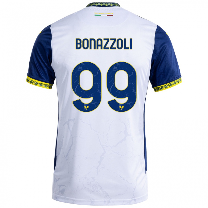 Niño Camiseta Federico Bonazzoli #99 Blanco Azul 2ª Equipación 2024/25 La Camisa Argentina