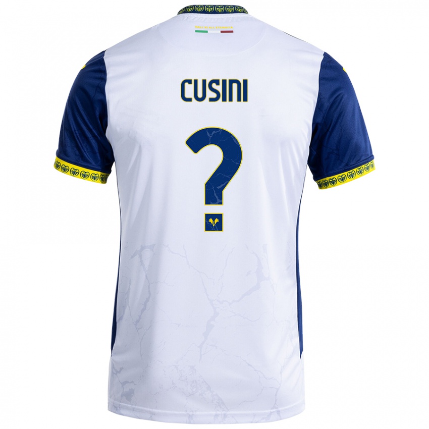 Niño Camiseta Christian Cusini #0 Blanco Azul 2ª Equipación 2024/25 La Camisa Argentina