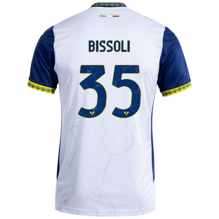 Niño Camiseta Noemí Bissoli #35 Blanco Azul 2ª Equipación 2024/25 La Camisa Argentina