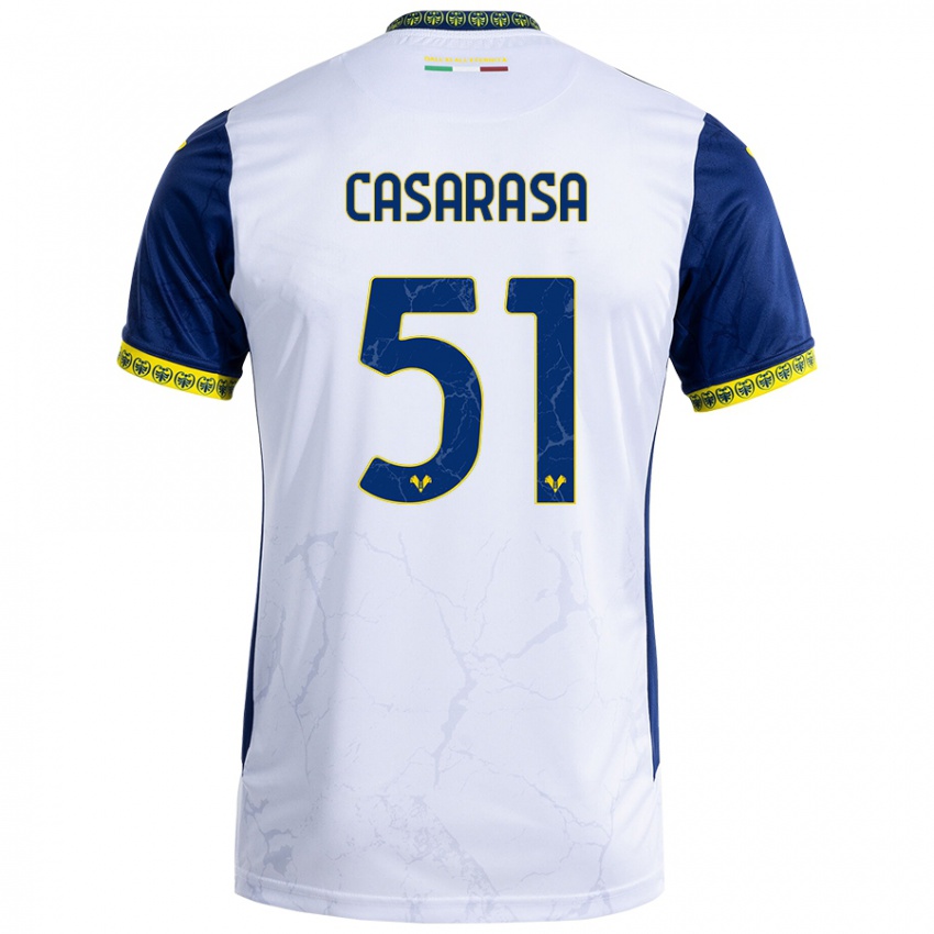 Niño Camiseta Asia Casarasa #51 Blanco Azul 2ª Equipación 2024/25 La Camisa Argentina