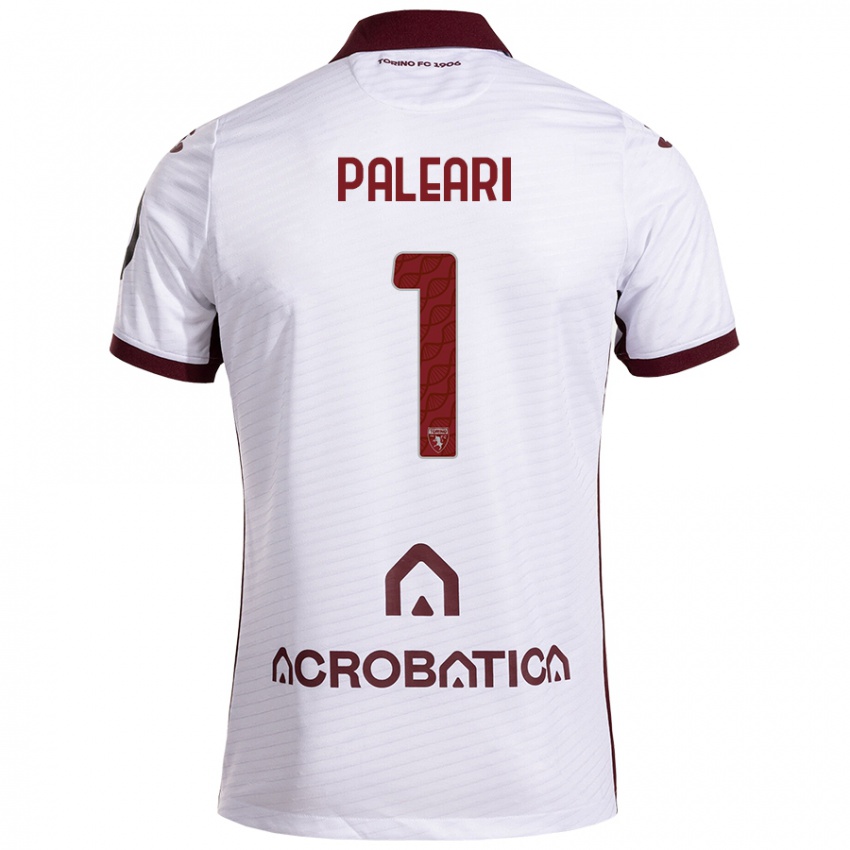 Niño Camiseta Alberto Paleari #1 Blanco Granate 2ª Equipación 2024/25 La Camisa Argentina