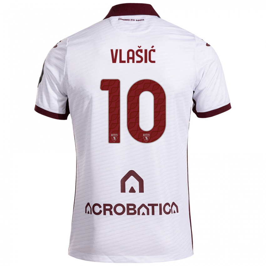 Niño Camiseta Nikola Vlašić #10 Blanco Granate 2ª Equipación 2024/25 La Camisa Argentina