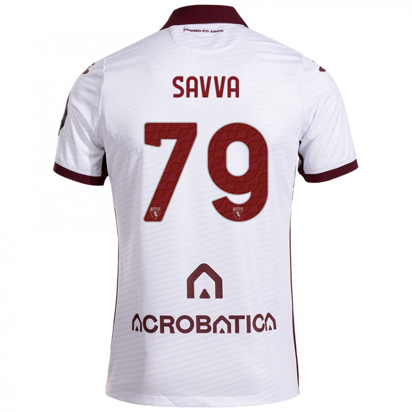 Niño Camiseta Zanos Savva #79 Blanco Granate 2ª Equipación 2024/25 La Camisa Argentina