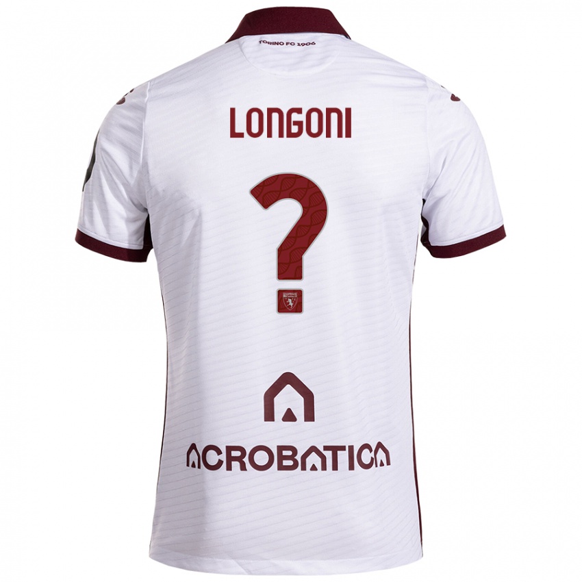 Niño Camiseta Marco Longoni #0 Blanco Granate 2ª Equipación 2024/25 La Camisa Argentina