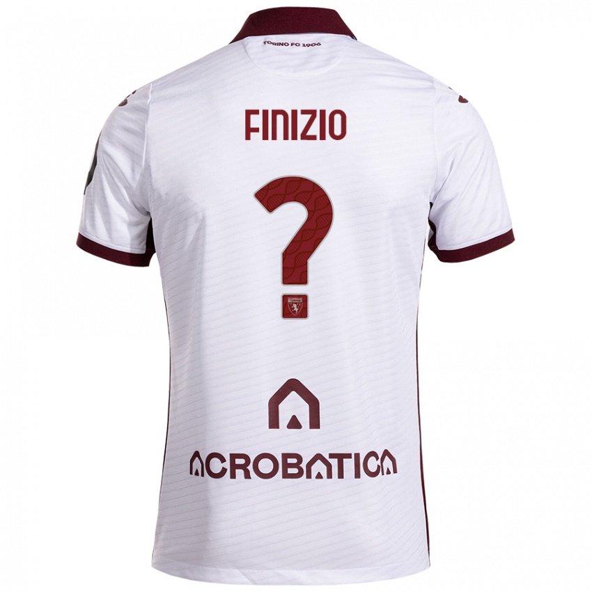 Niño Camiseta Davide Finizio #0 Blanco Granate 2ª Equipación 2024/25 La Camisa Argentina