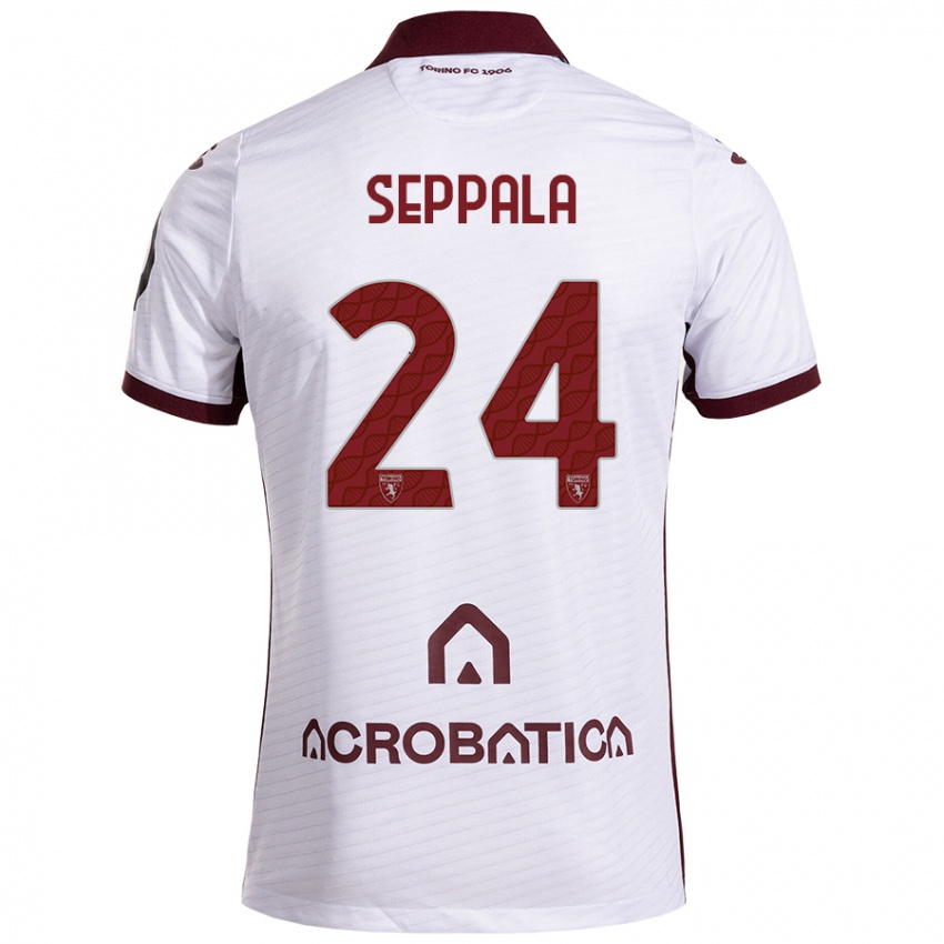 Niño Camiseta Rosa Lappi-Seppälä #24 Blanco Granate 2ª Equipación 2024/25 La Camisa Argentina